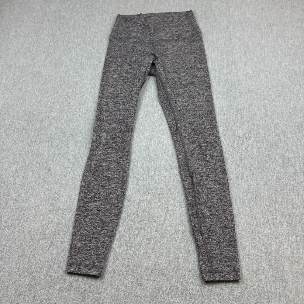 Lululemon Womens Leggings‎ 6 Heathered Black Wunder Under  Hi-Rise Tight 28"